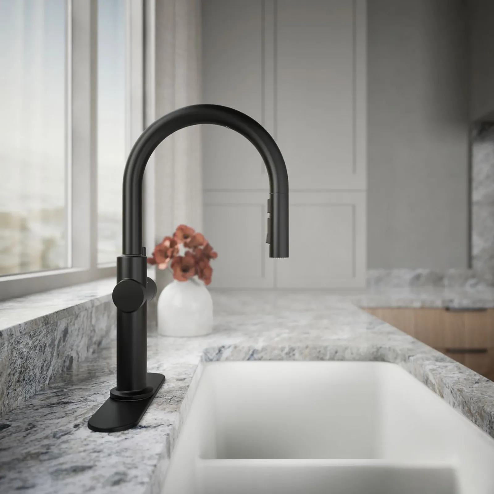 Touchless pull-down kitchen sink faucet with three-function sprayhead^Kohler Sale