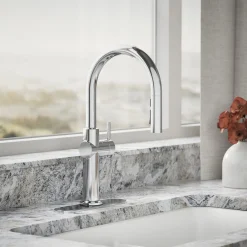Touchless pull-down kitchen sink faucet with three-function sprayhead^Kohler Sale