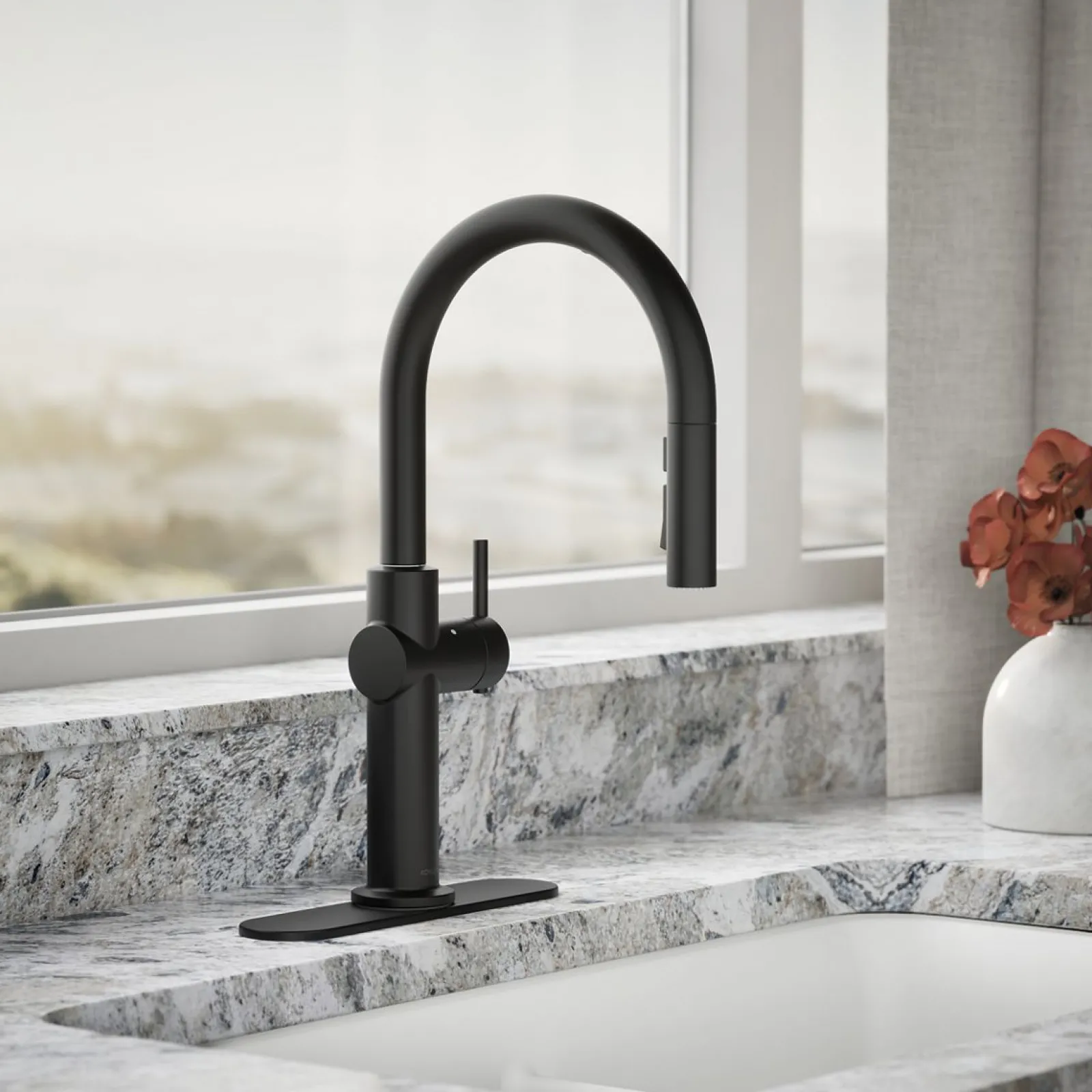 Touchless pull-down kitchen sink faucet with three-function sprayhead^Kohler Sale