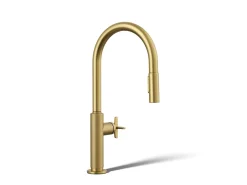 Touchless pull-down kitchen sink faucet with two-function sprayhead^Kohler Hot