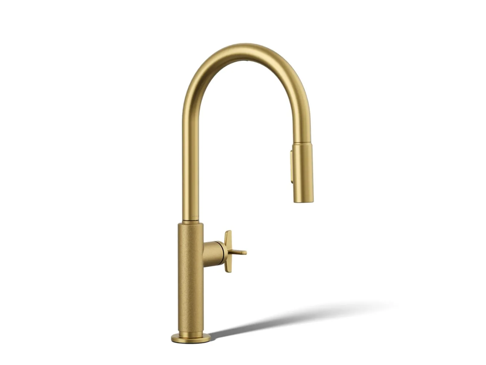Touchless pull-down kitchen sink faucet with two-function sprayhead^Kohler Hot