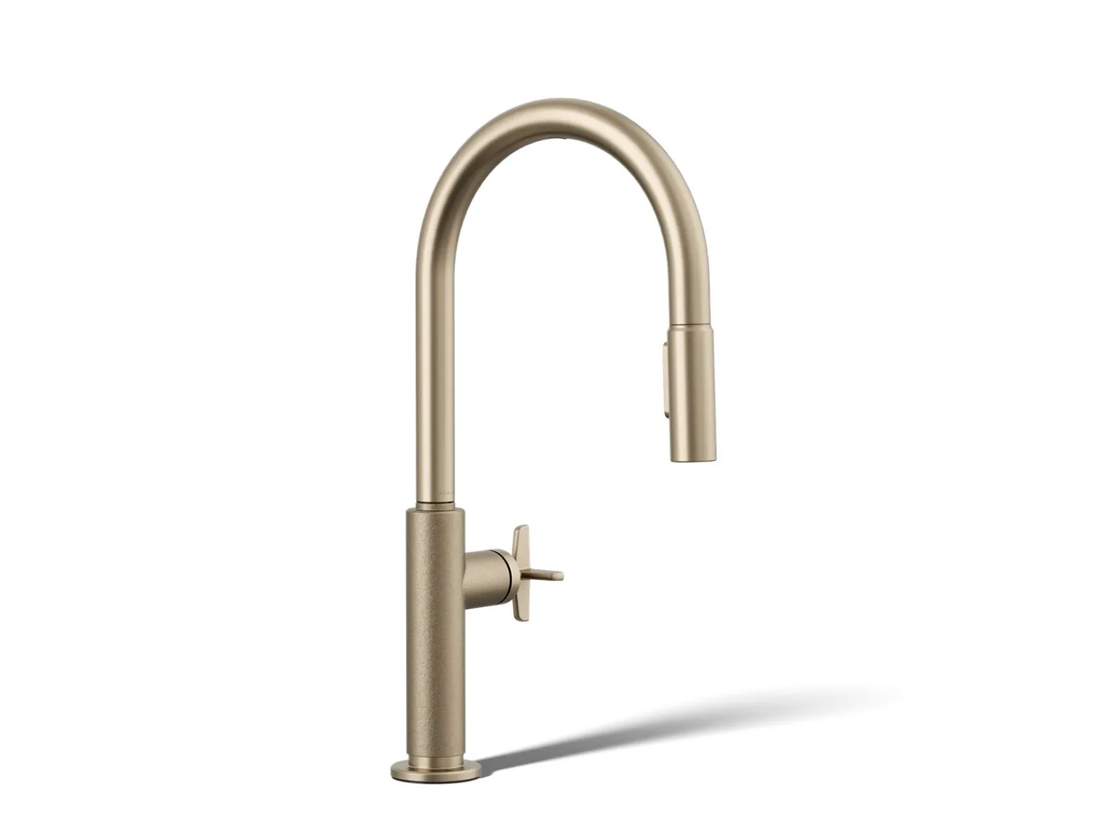 Touchless pull-down kitchen sink faucet with two-function sprayhead^Kohler Hot