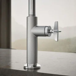 Touchless pull-down kitchen sink faucet with two-function sprayhead^Kohler Hot