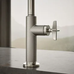 Touchless pull-down kitchen sink faucet with two-function sprayhead^Kohler Hot