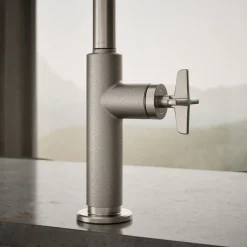 Touchless pull-down kitchen sink faucet with two-function sprayhead^Kohler Hot