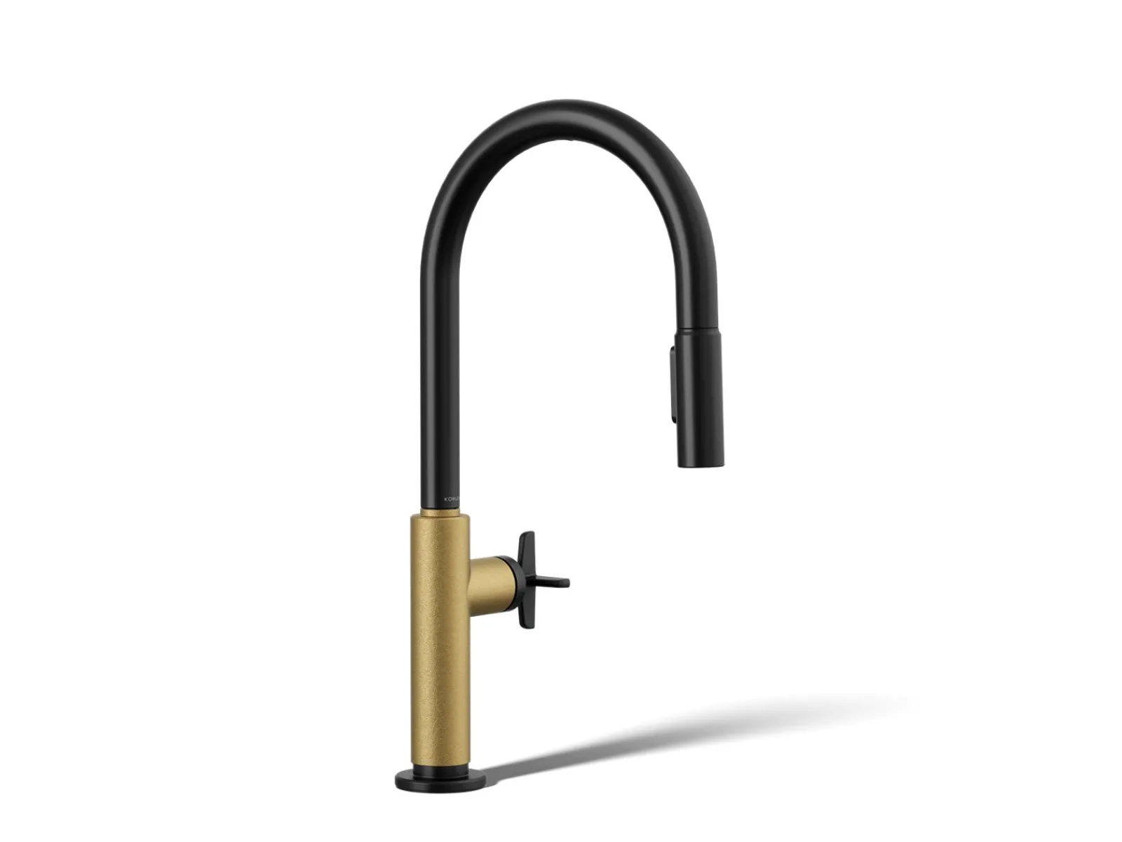 Touchless pull-down kitchen sink faucet with two-function sprayhead^Kohler Hot