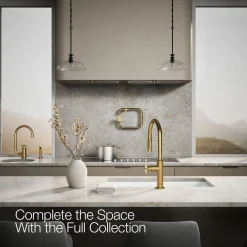 Touchless pull-down kitchen sink faucet with two-function sprayhead^Kohler Hot