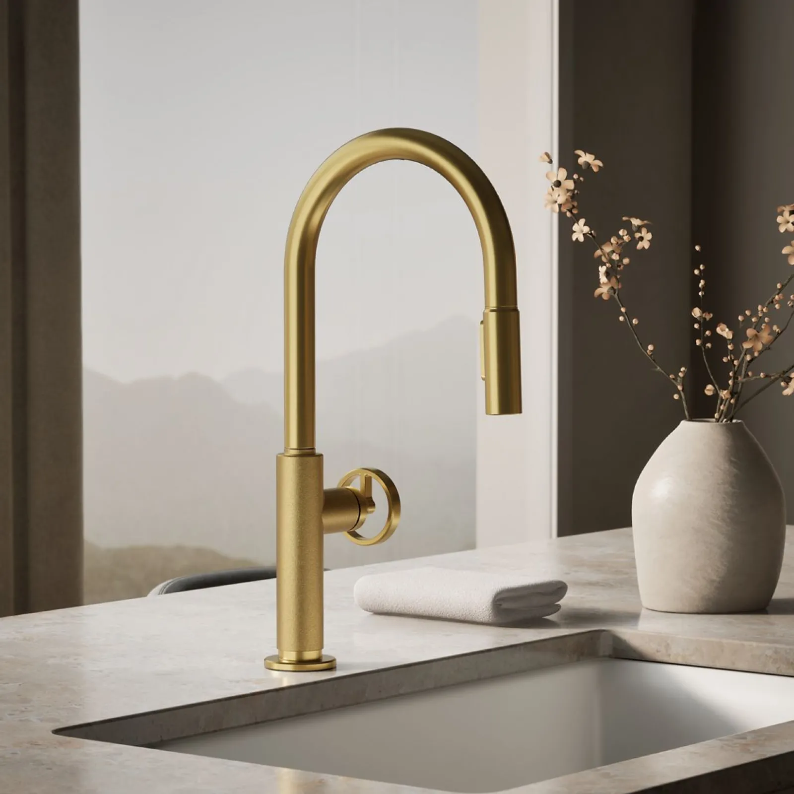 Touchless pull-down kitchen sink faucet with two-function sprayhead^Kohler Online