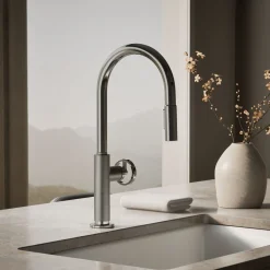 Touchless pull-down kitchen sink faucet with two-function sprayhead^Kohler Online