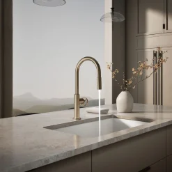 Touchless pull-down kitchen sink faucet with two-function sprayhead^Kohler Online