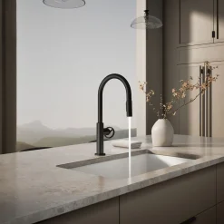 Touchless pull-down kitchen sink faucet with two-function sprayhead^Kohler Online