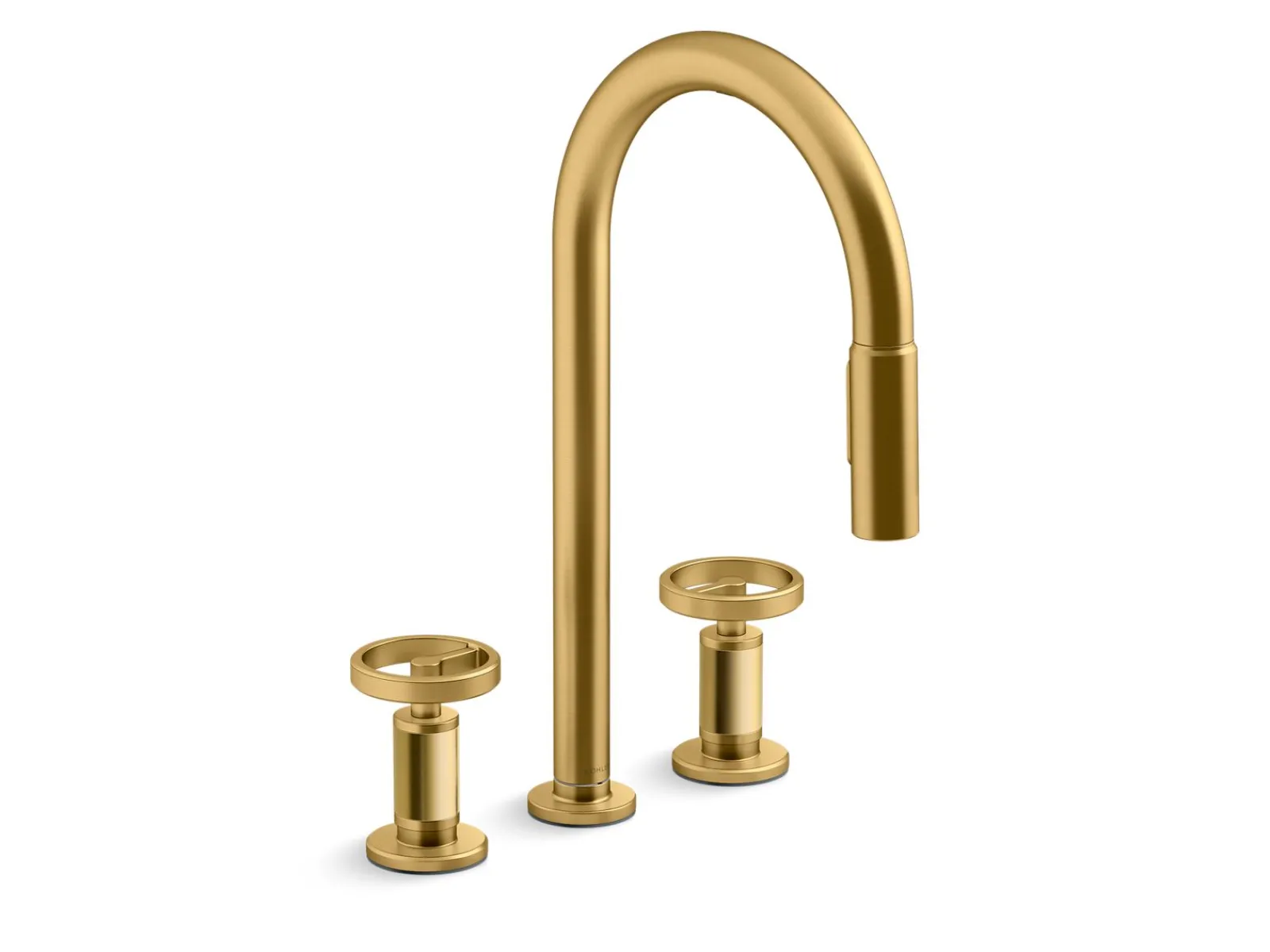 Touchless pull-down kitchen sink faucet with two-function sprayhead^Kohler