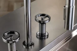 Touchless pull-down kitchen sink faucet with two-function sprayhead^Kohler