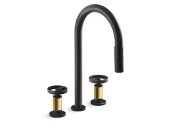Touchless pull-down kitchen sink faucet with two-function sprayhead^Kohler