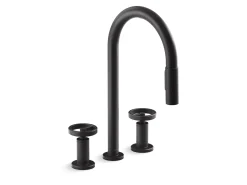 Touchless pull-down kitchen sink faucet with two-function sprayhead^Kohler