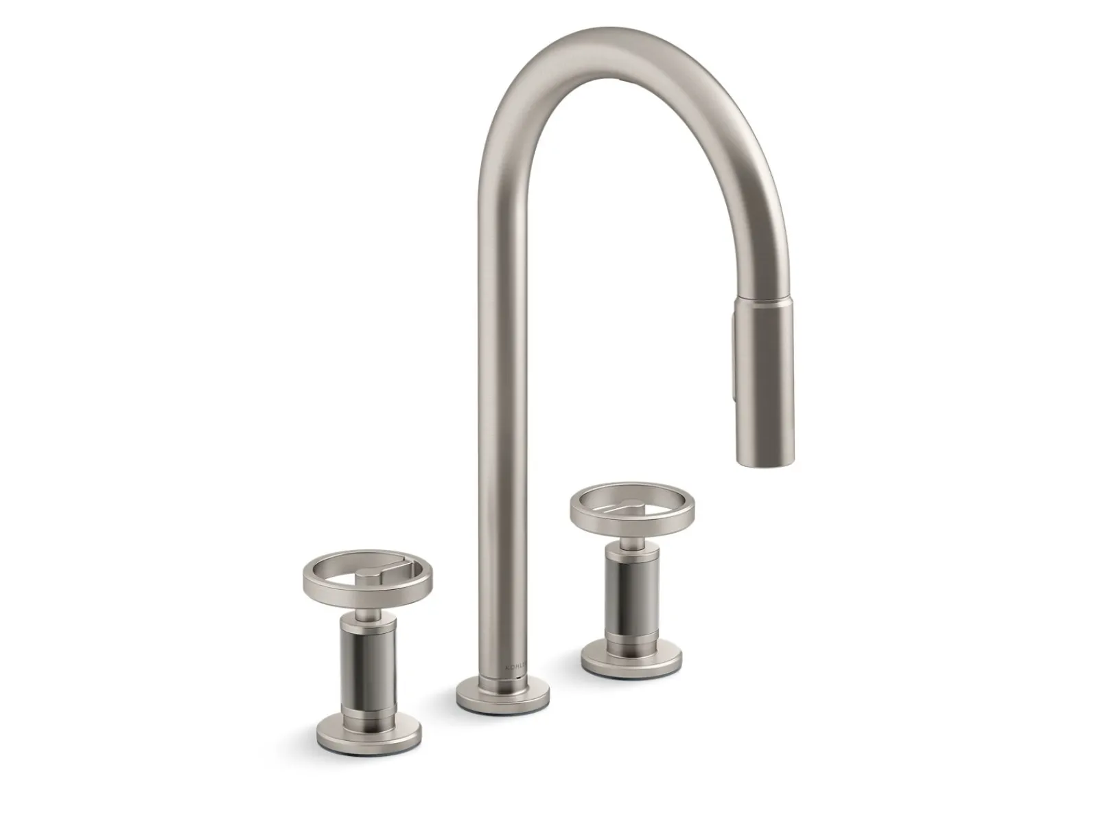 Touchless pull-down kitchen sink faucet with two-function sprayhead^Kohler