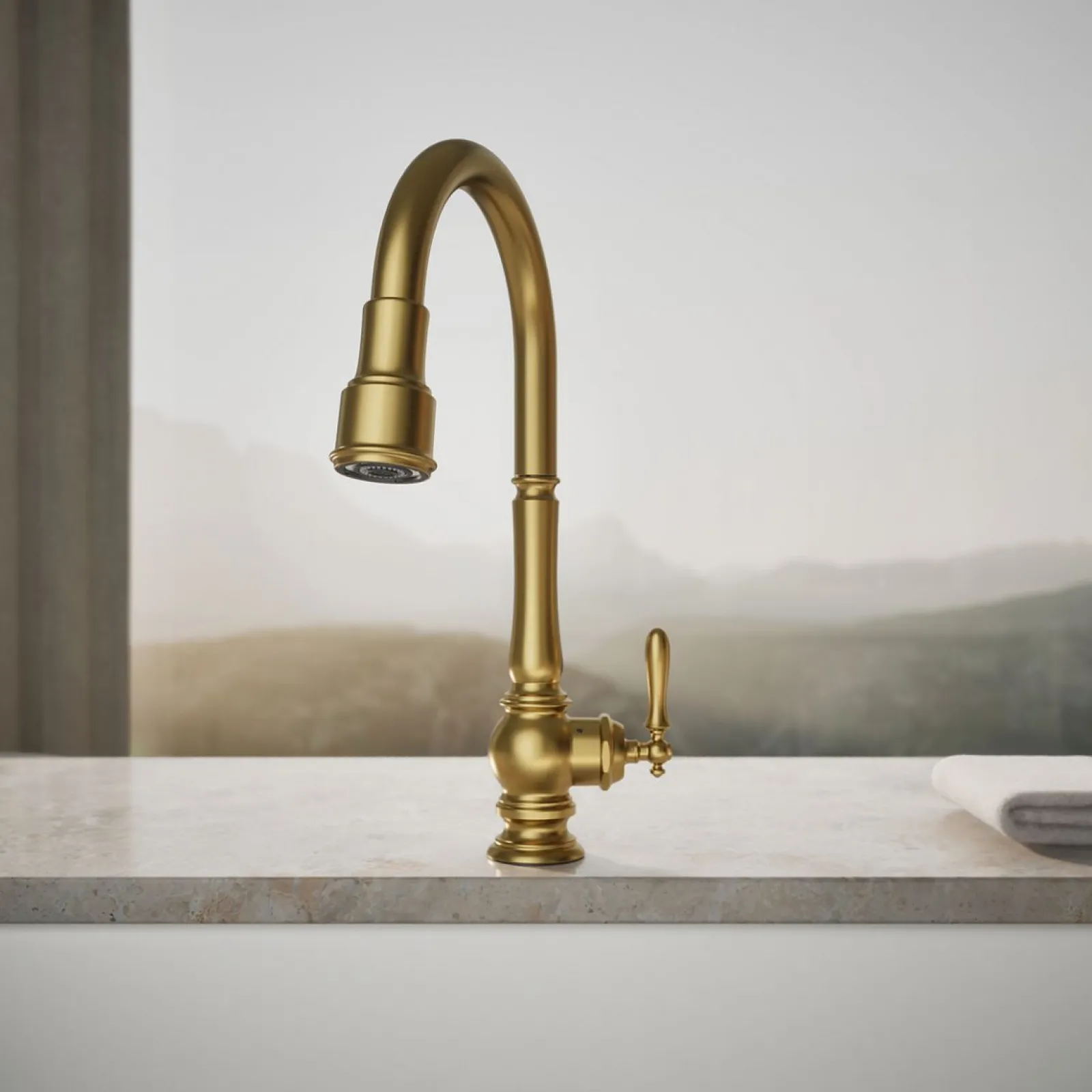 Touchless pull-down kitchen sink faucet with three-function sprayhead^Kohler