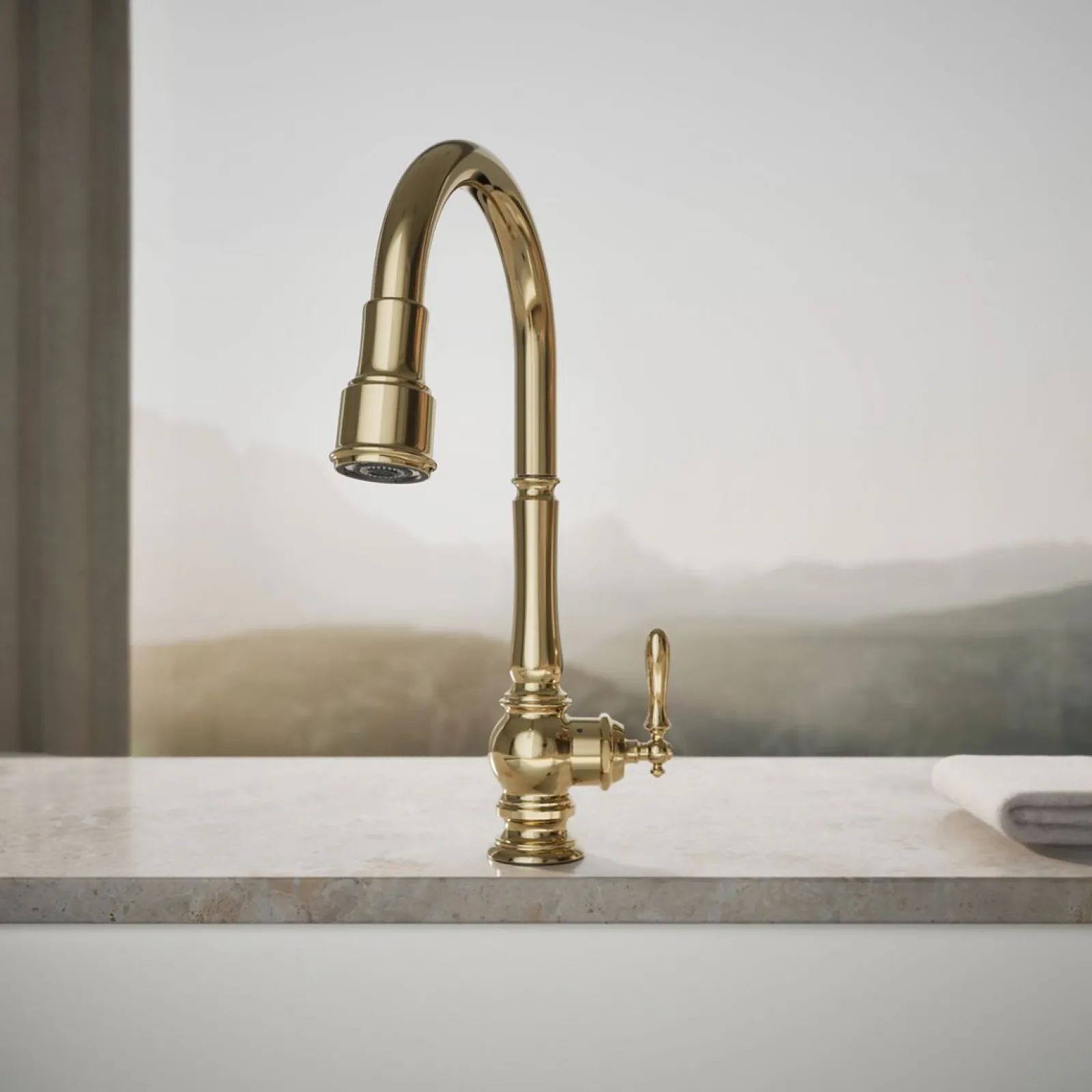 Touchless pull-down kitchen sink faucet with three-function sprayhead^Kohler