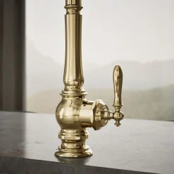 Touchless pull-down kitchen sink faucet with three-function sprayhead^Kohler