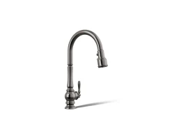 Touchless pull-down kitchen sink faucet with three-function sprayhead^Kohler