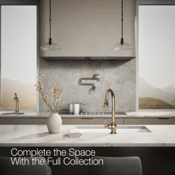 Touchless pull-down kitchen sink faucet with three-function sprayhead^Kohler