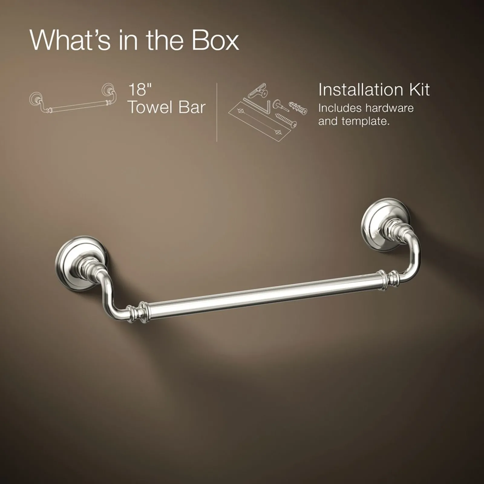 18" towel bar^Kohler Online