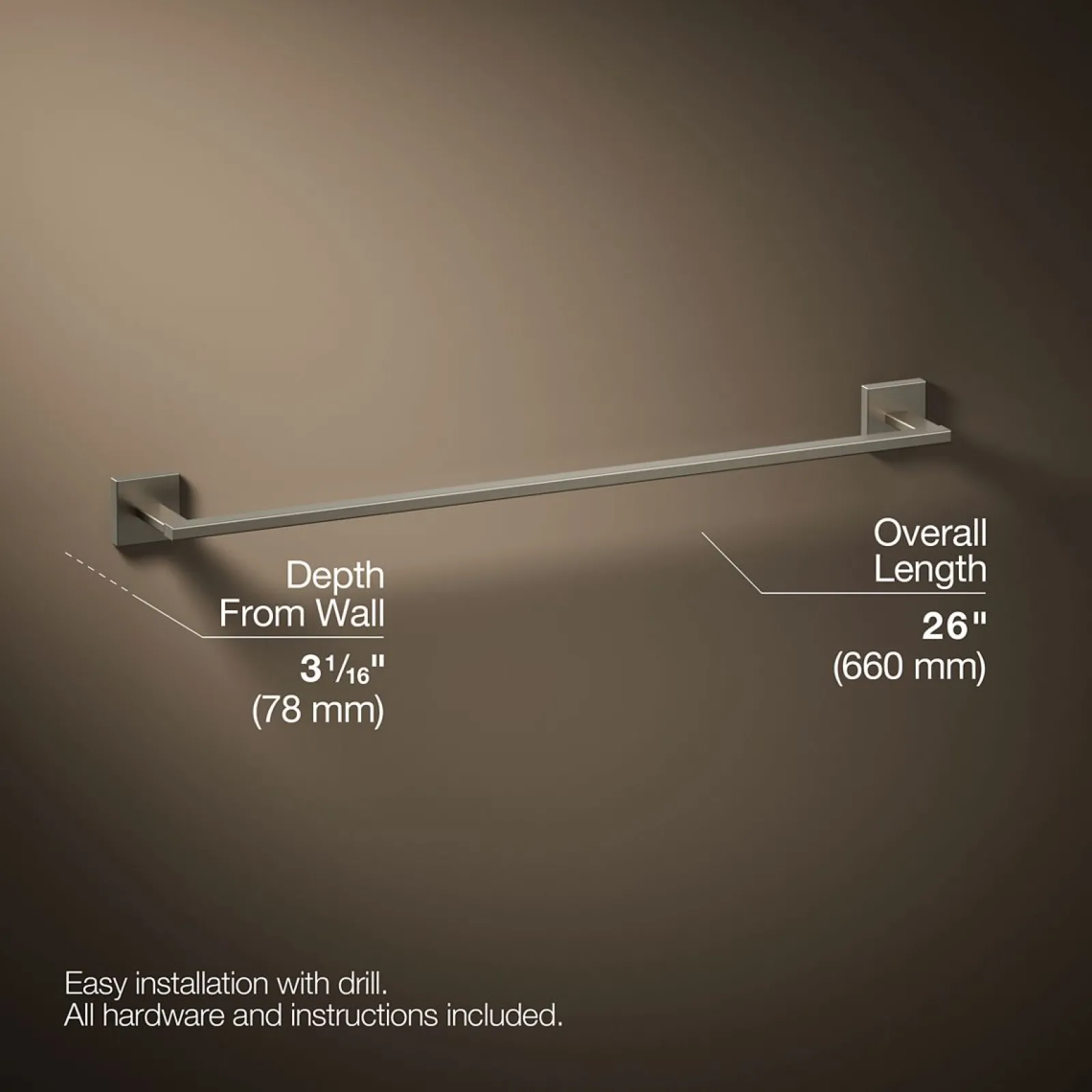 24" towel bar^Kohler Clearance