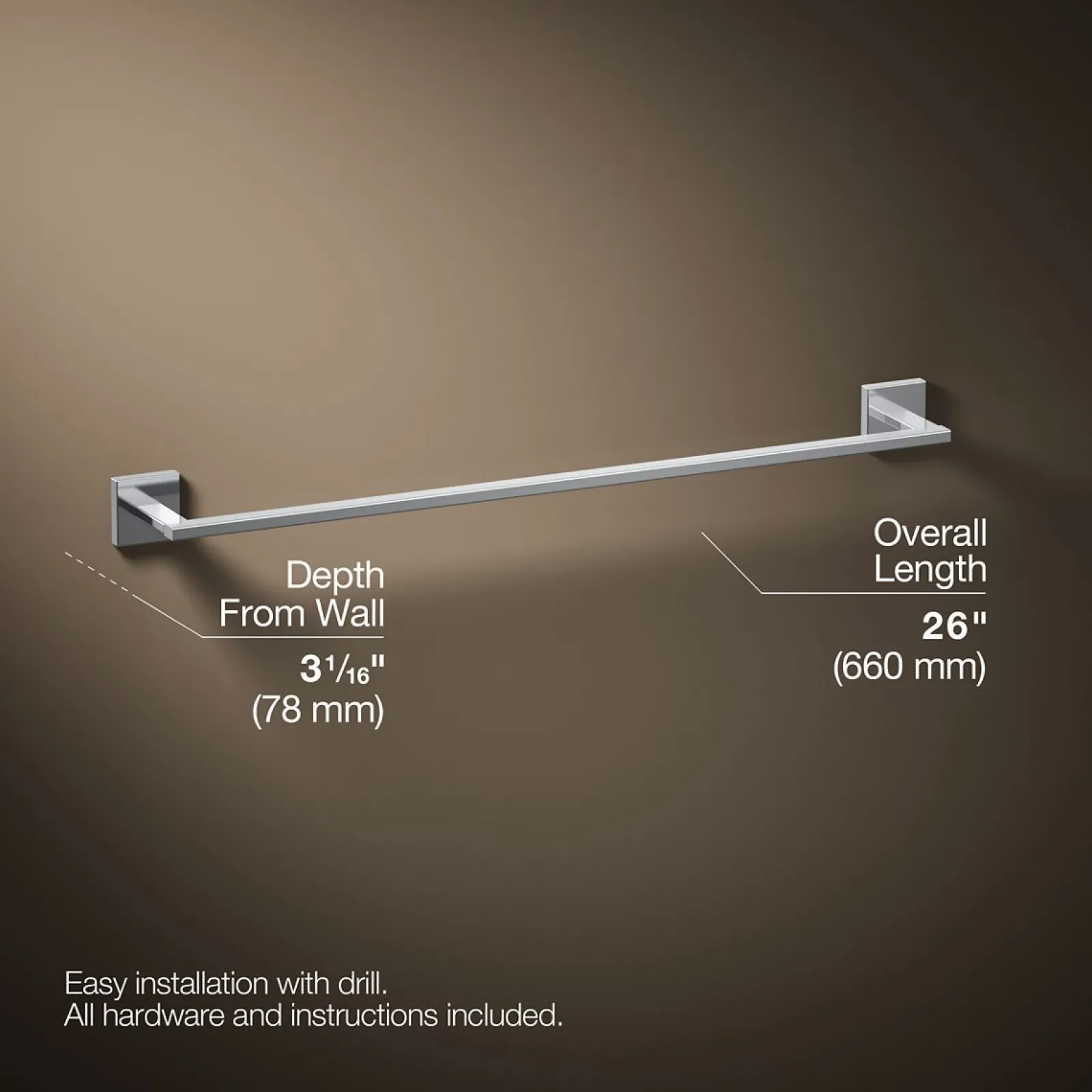 24" towel bar^Kohler Clearance