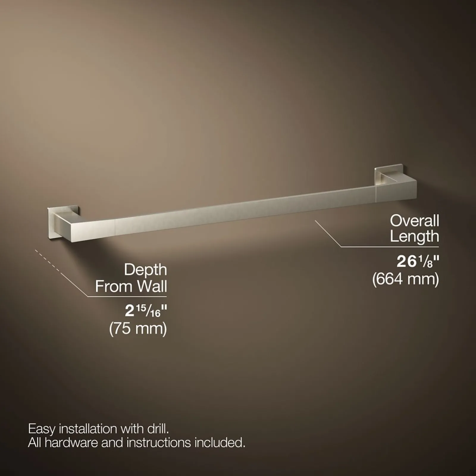 24" towel bar^Kohler Hot