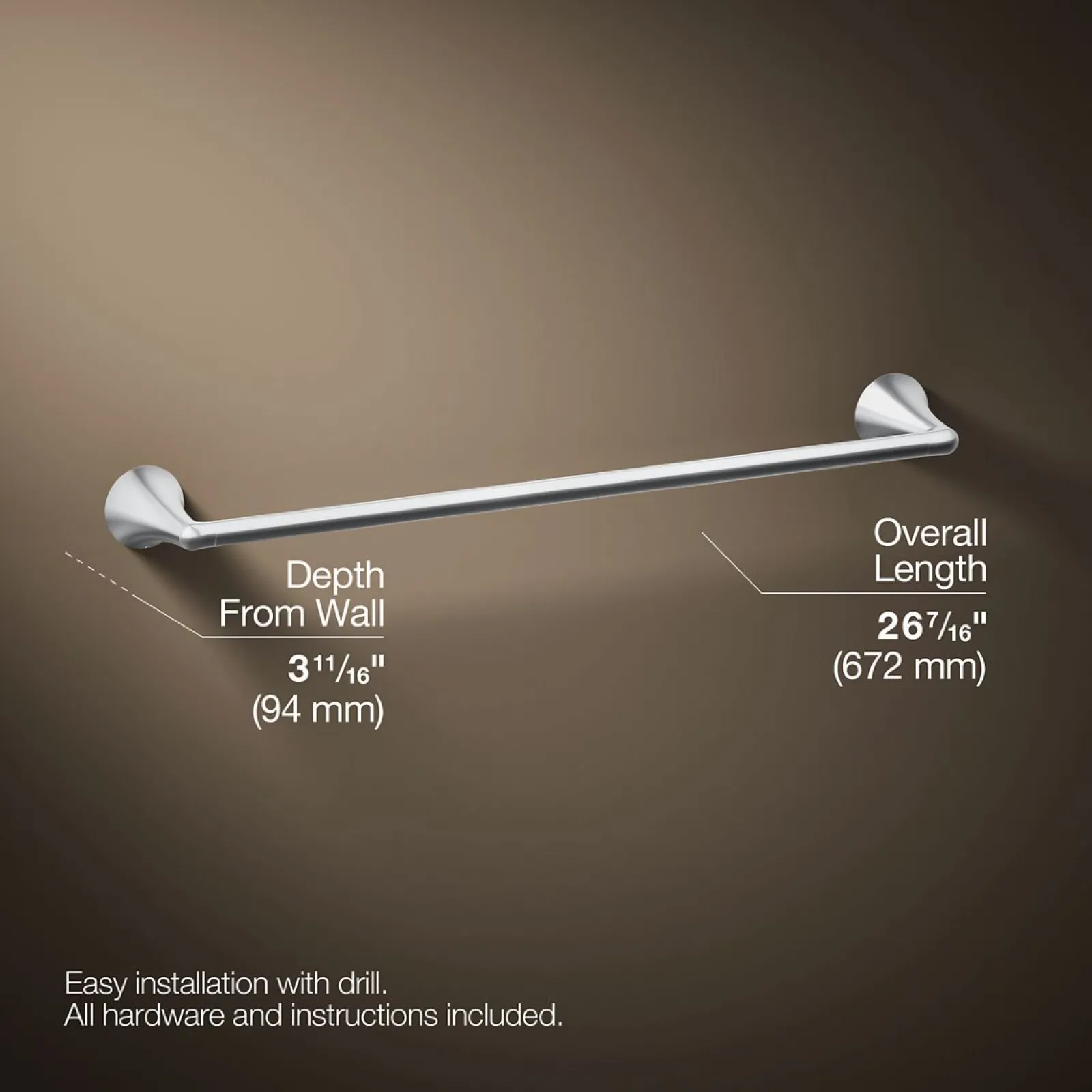 24" towel bar^Kohler Clearance