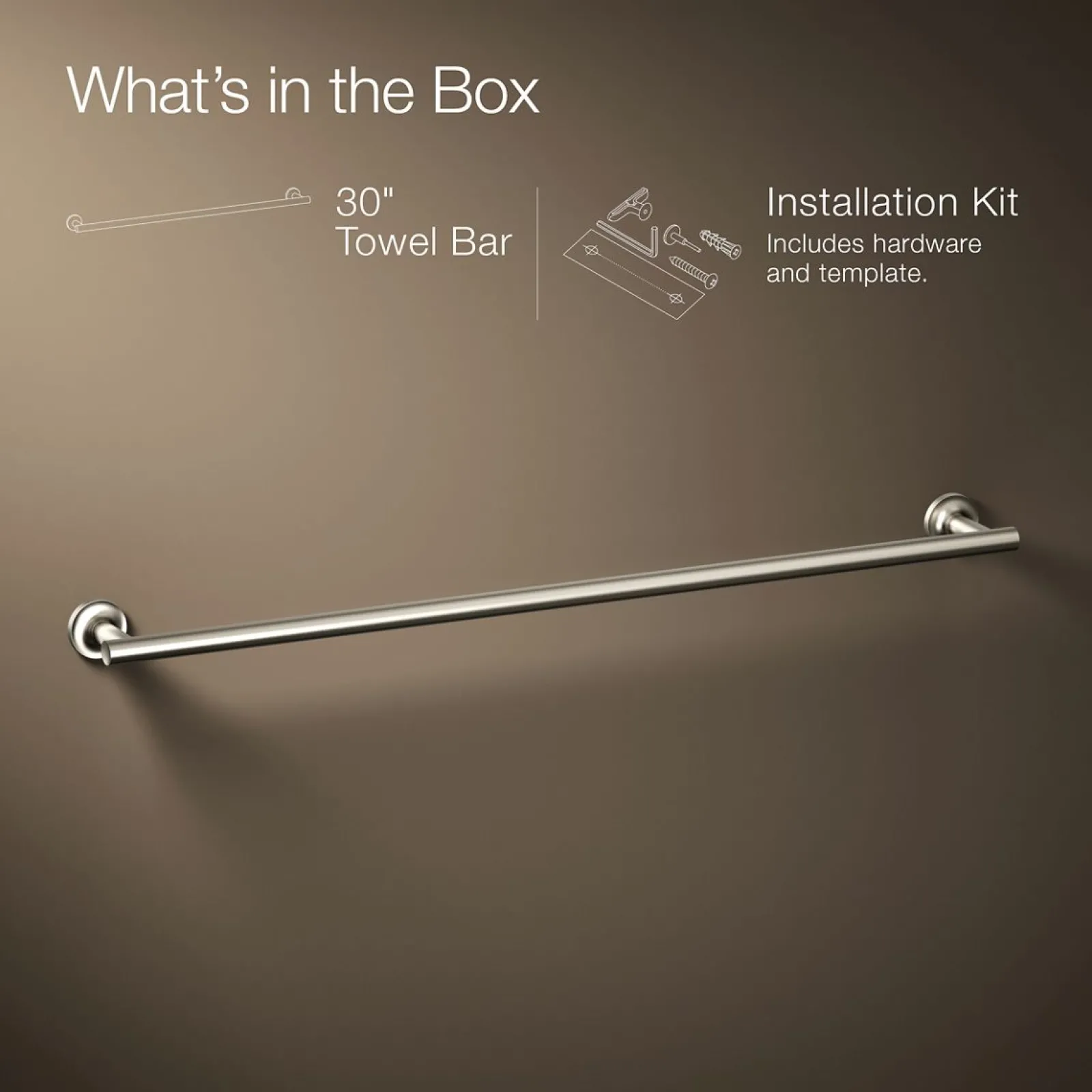 30" towel bar^Kohler Discount