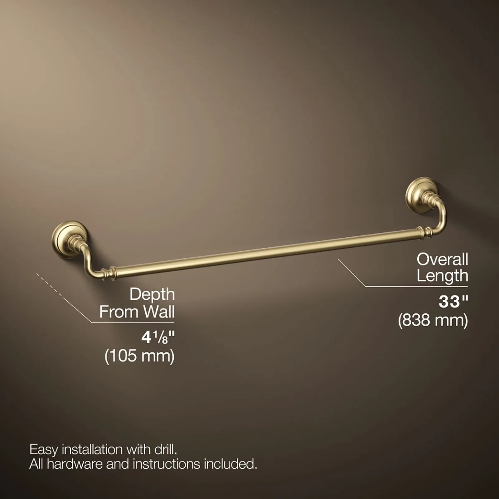 30" towel bar^Kohler Hot