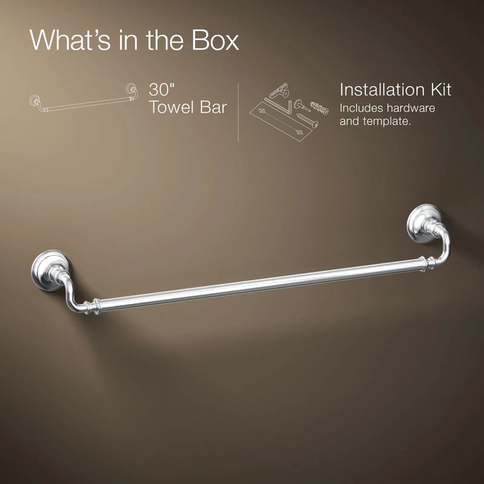30" towel bar^Kohler Hot