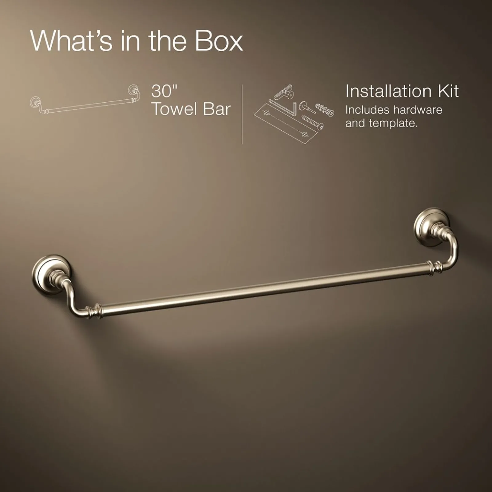 30" towel bar^Kohler Hot