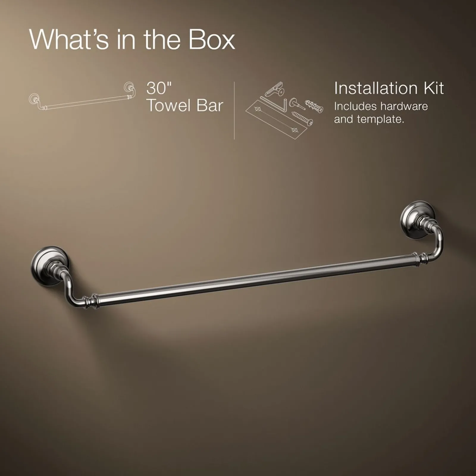 30" towel bar^Kohler Hot