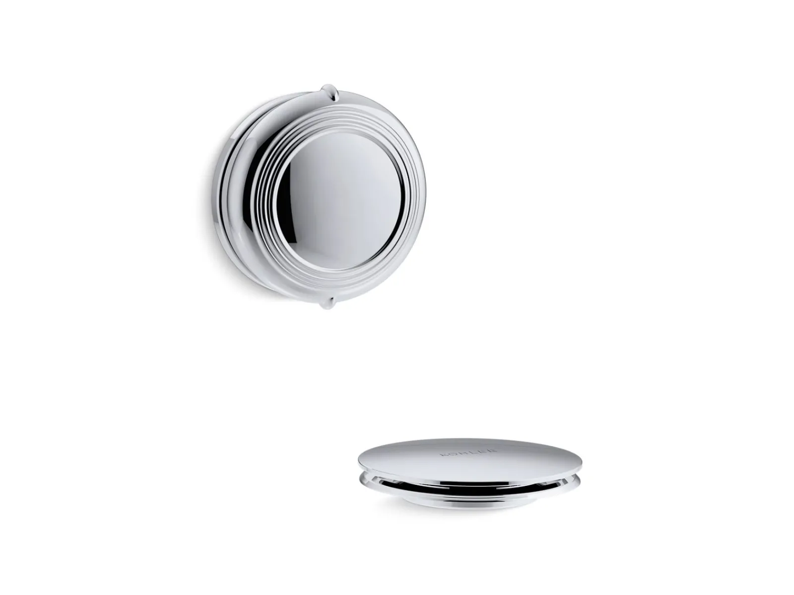 Traditional rotary-turn bath drain trim^Kohler New