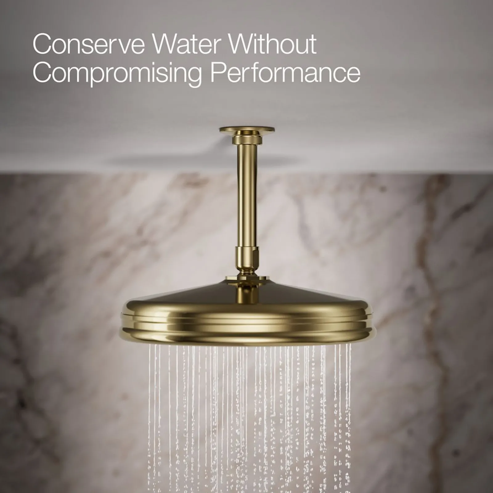 Traditional 10" single-function rainhead, 2.5 gpm^Kohler Best