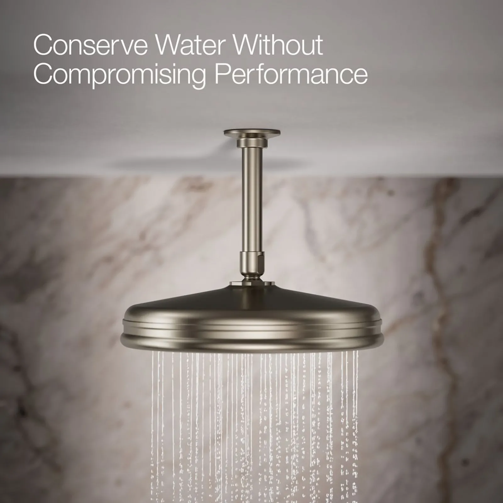 Traditional 10" single-function rainhead, 2.5 gpm^Kohler Best
