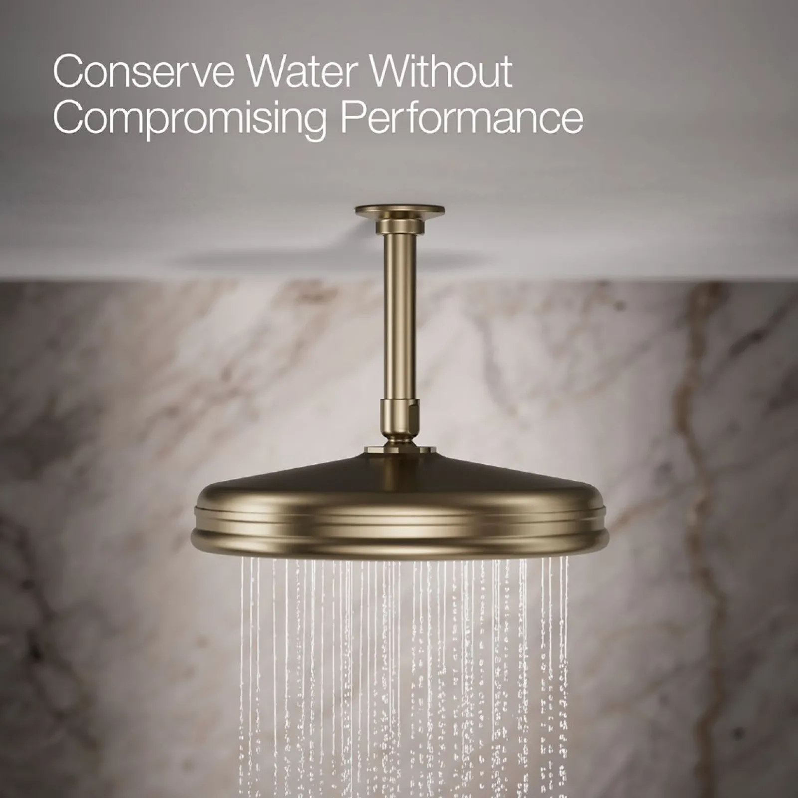 Traditional 10" single-function rainhead, 2.5 gpm^Kohler Best