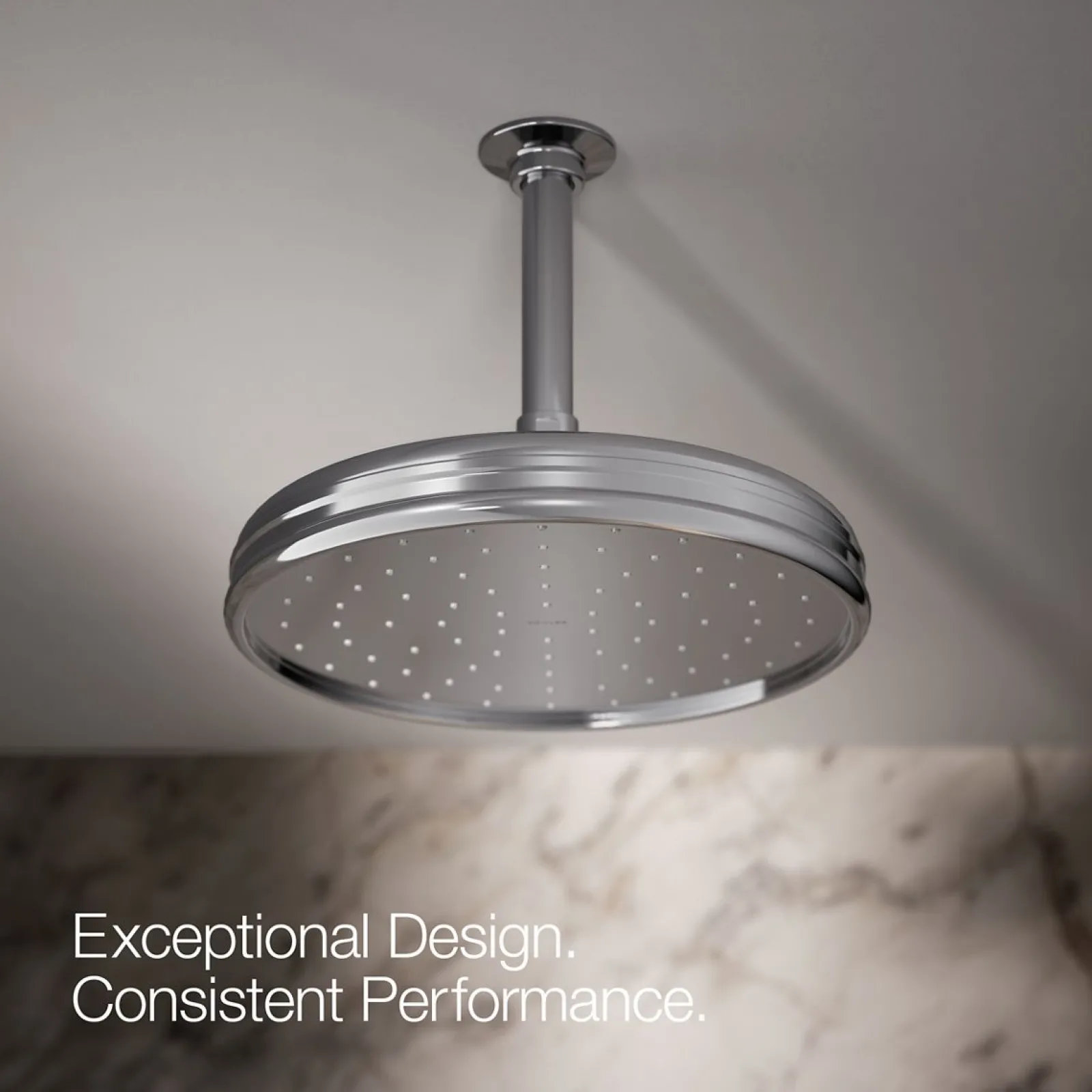 Traditional 10" single-function rainhead, 2.5 gpm^Kohler Best