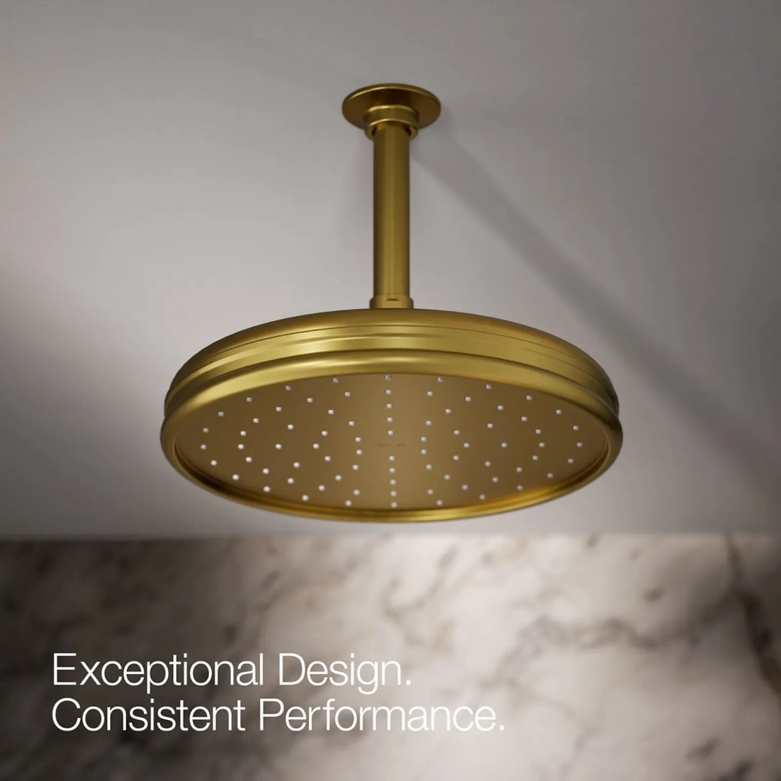 Traditional 10" single-function rainhead, 2.5 gpm^Kohler Best