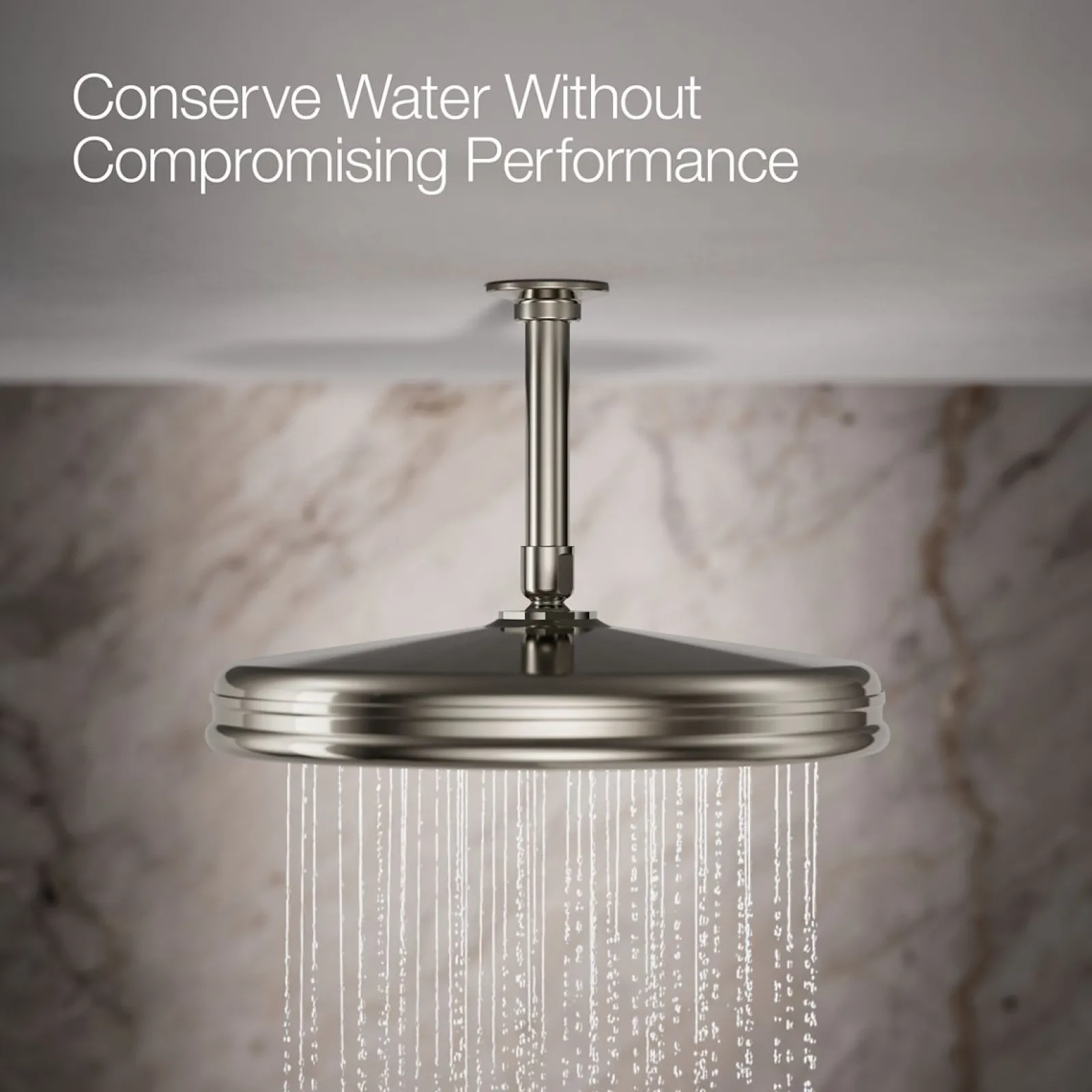 Traditional 12" single-function rainhead, 2.5 gpm^Kohler Online