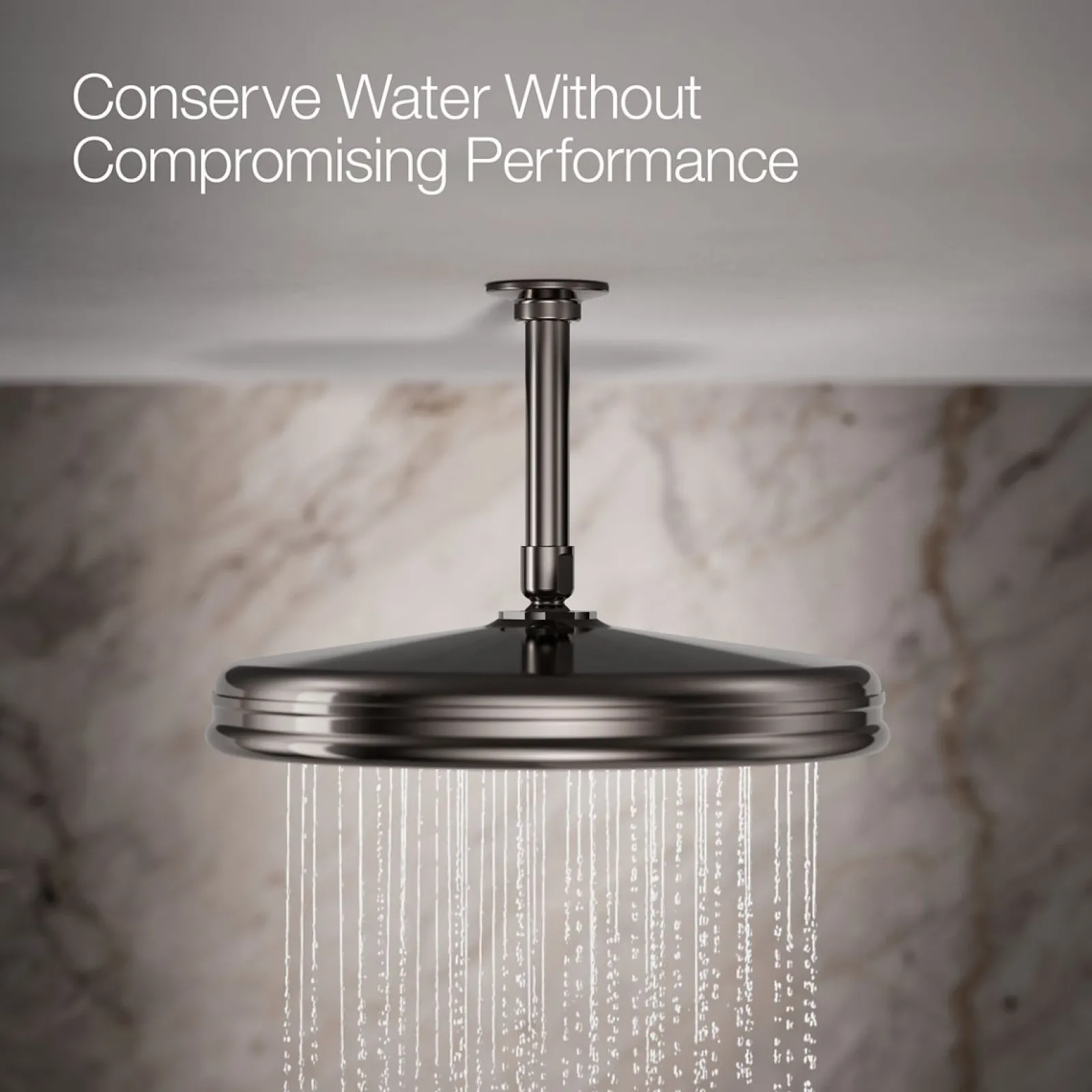 Traditional 12" single-function rainhead, 2.5 gpm^Kohler Online