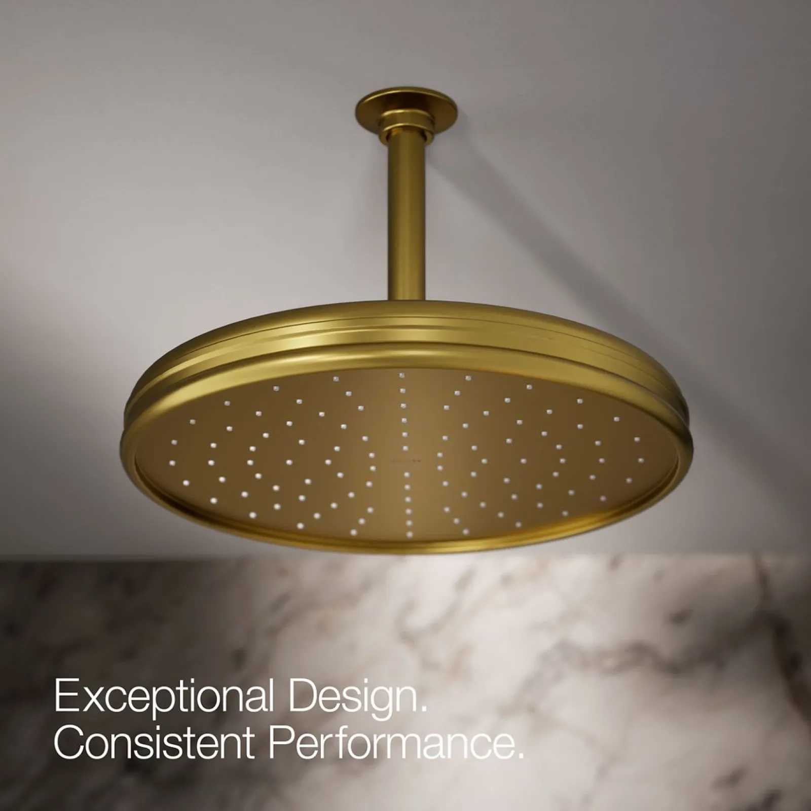 Traditional 12" single-function rainhead, 2.5 gpm^Kohler Online