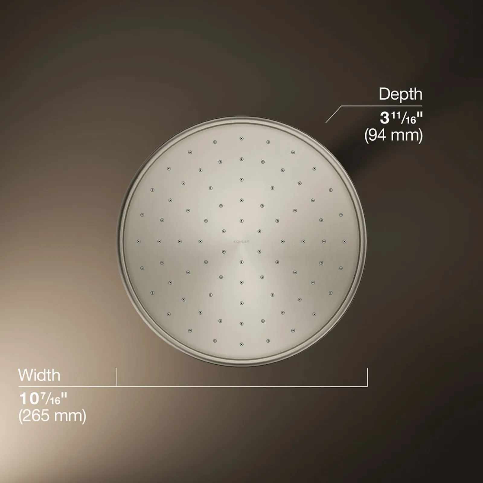 Traditional 10" single-function rainhead, 1.75 gpm^Kohler Clearance