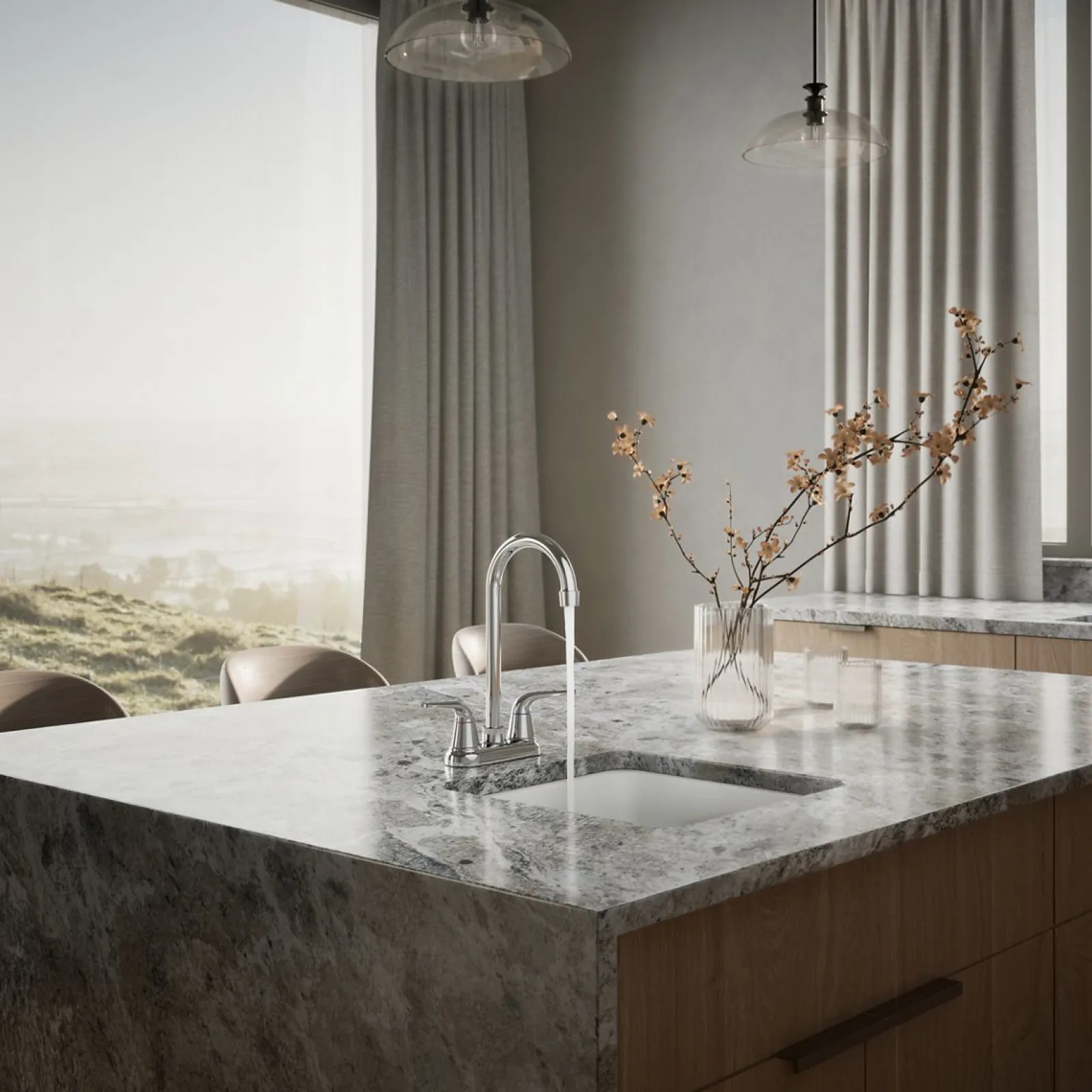 Two-handle bar sink faucet^Kohler Sale