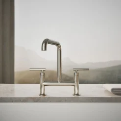Two-hole bridge kitchen sink faucet^Kohler Discount