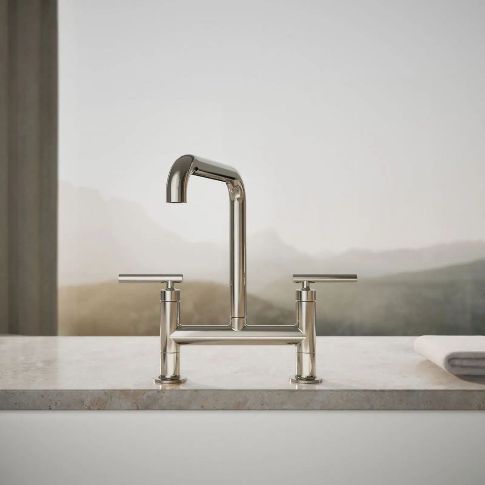 Two-hole bridge kitchen sink faucet^Kohler Discount