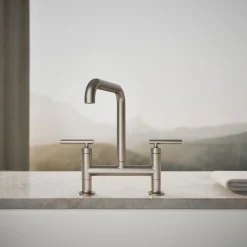 Two-hole bridge kitchen sink faucet^Kohler Discount