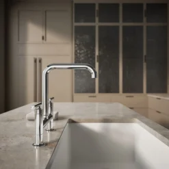 Two-hole bridge kitchen sink faucet^Kohler Discount